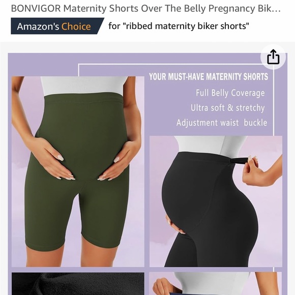 3 pack of maternity biker shorts. Super soft. - Picture 4 of 9